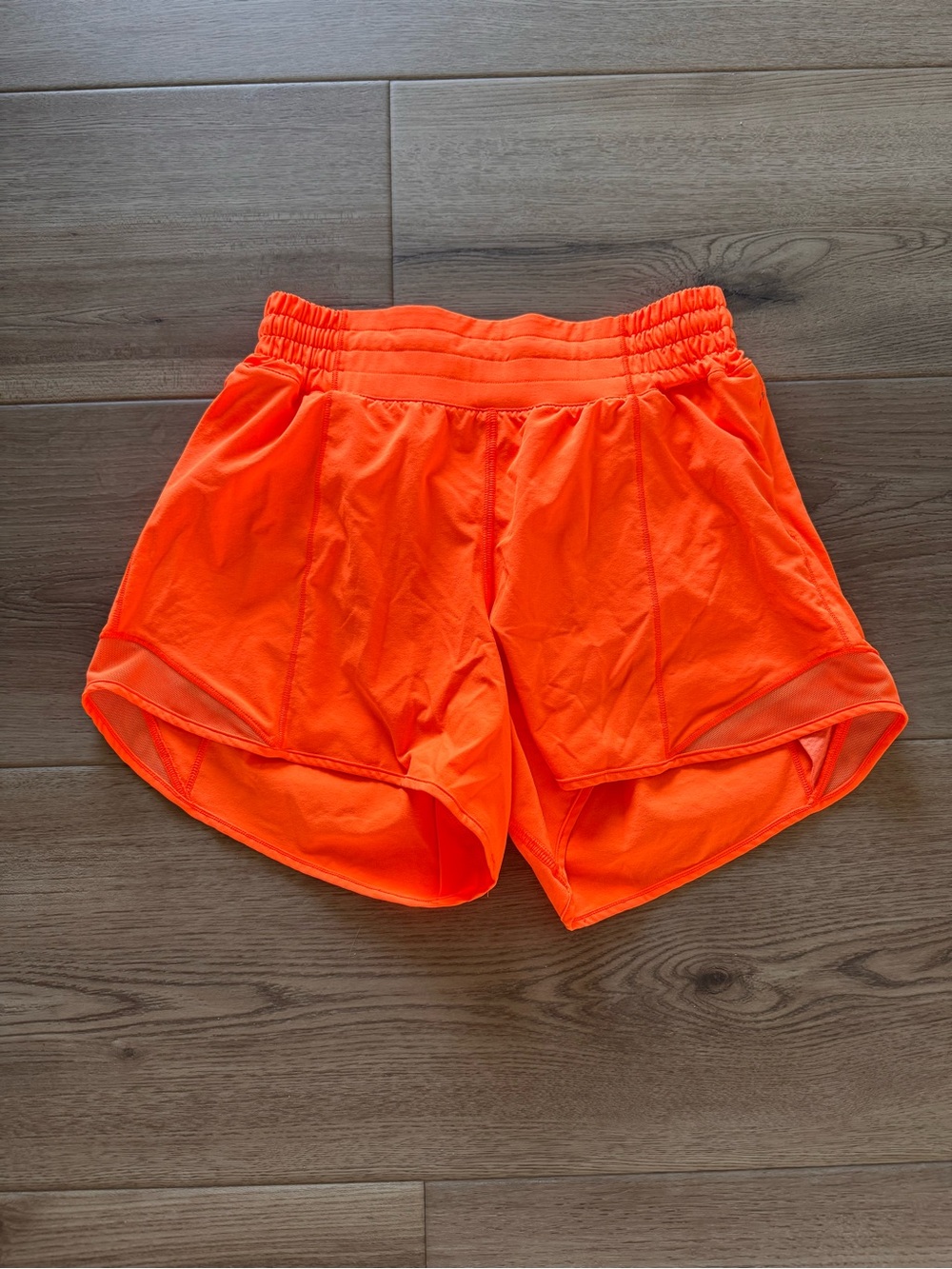 Lululemon Women’s Size 4 Bright Orange Running Shorts Athletic Workout